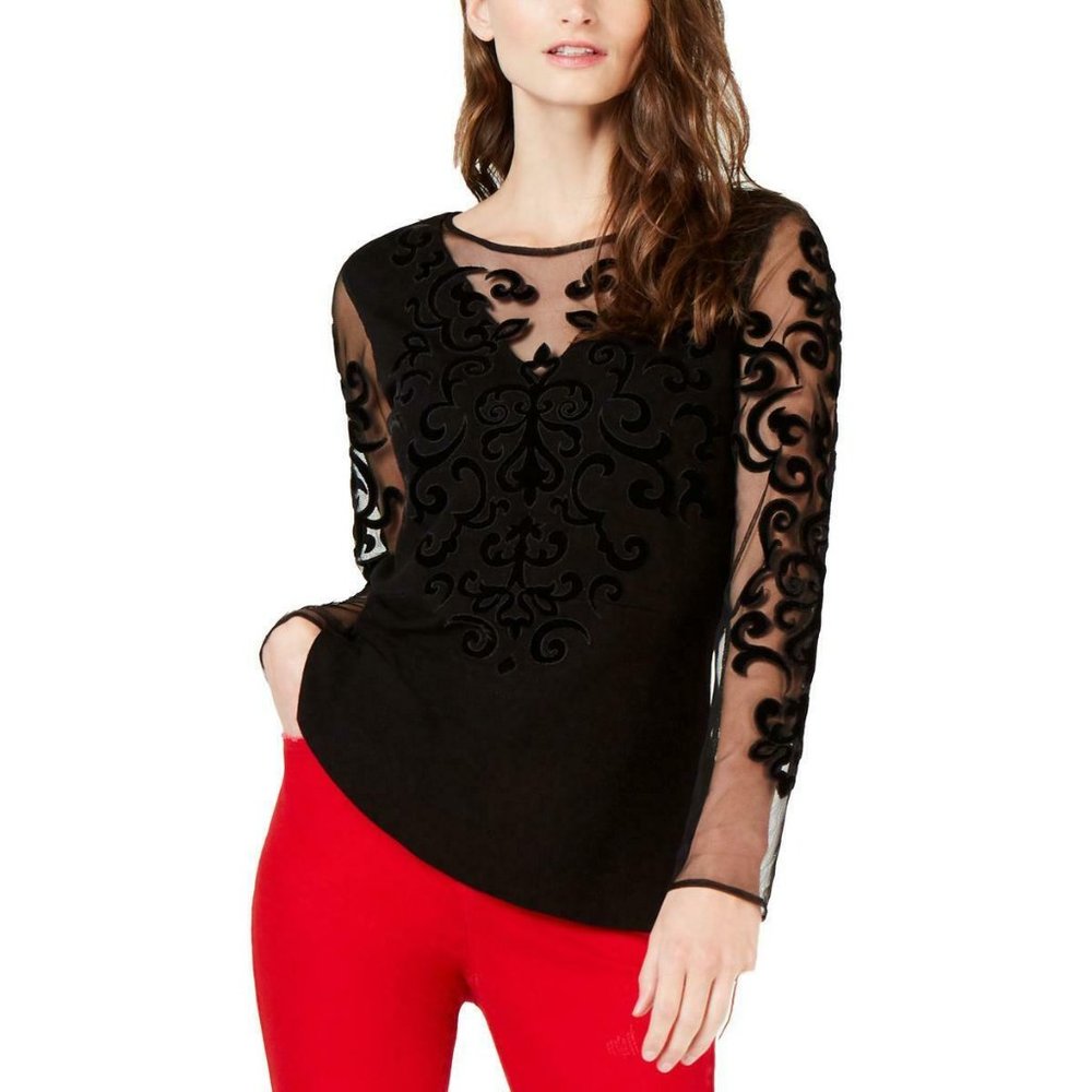 INC Black Peplum Blouse | XL